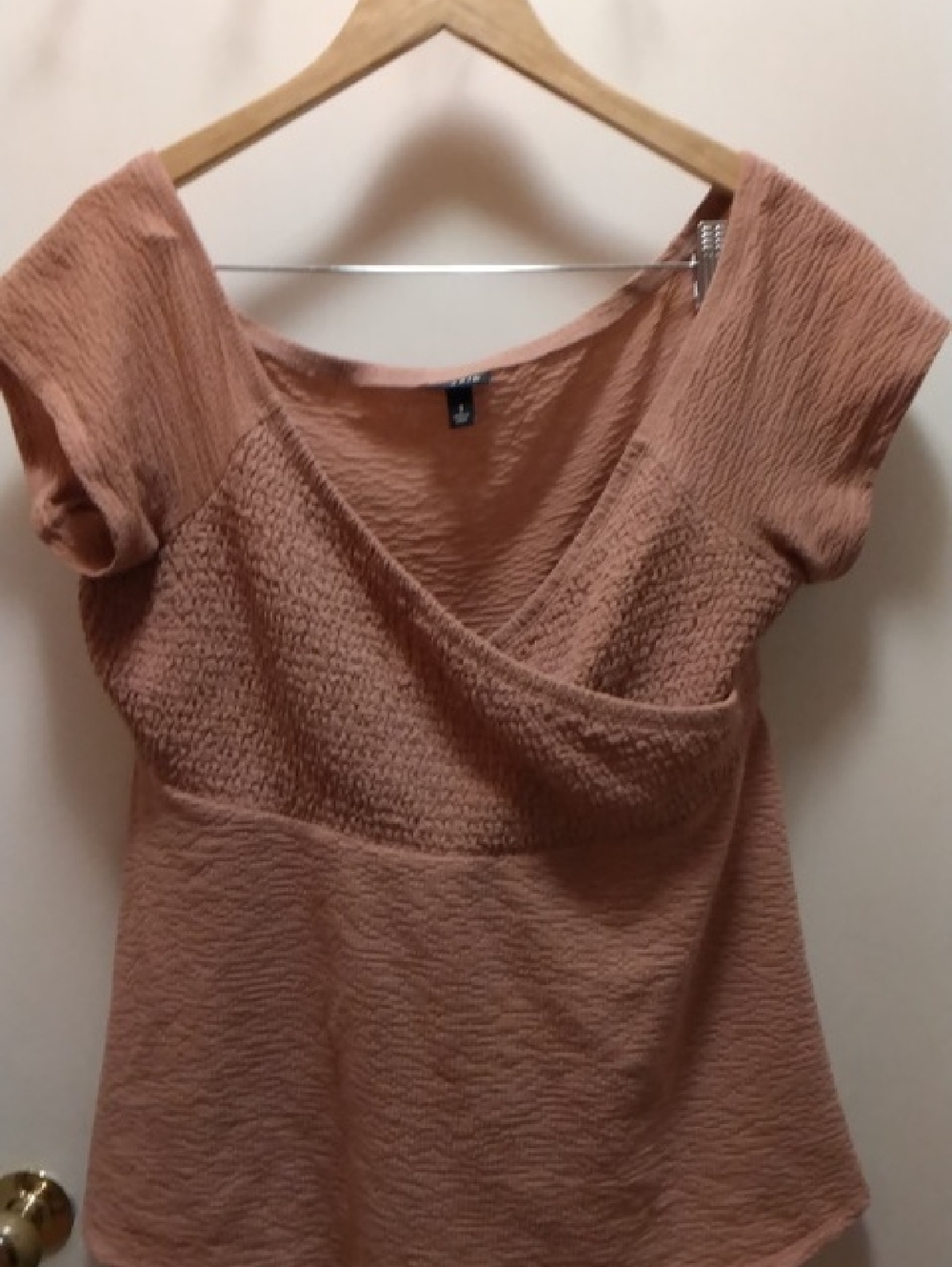 torrid Dusty Rose Textured Wrap-Style Top